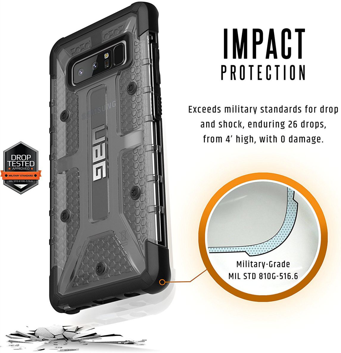 UAG Plasma Hoesje Samsung Galaxy Note 8 Ash afbeelding 4