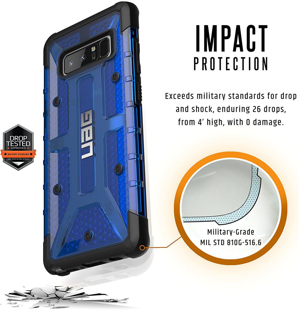 UAG Plasma Hoesje Samsung Galaxy Note 8 Cobalt afbeelding 2