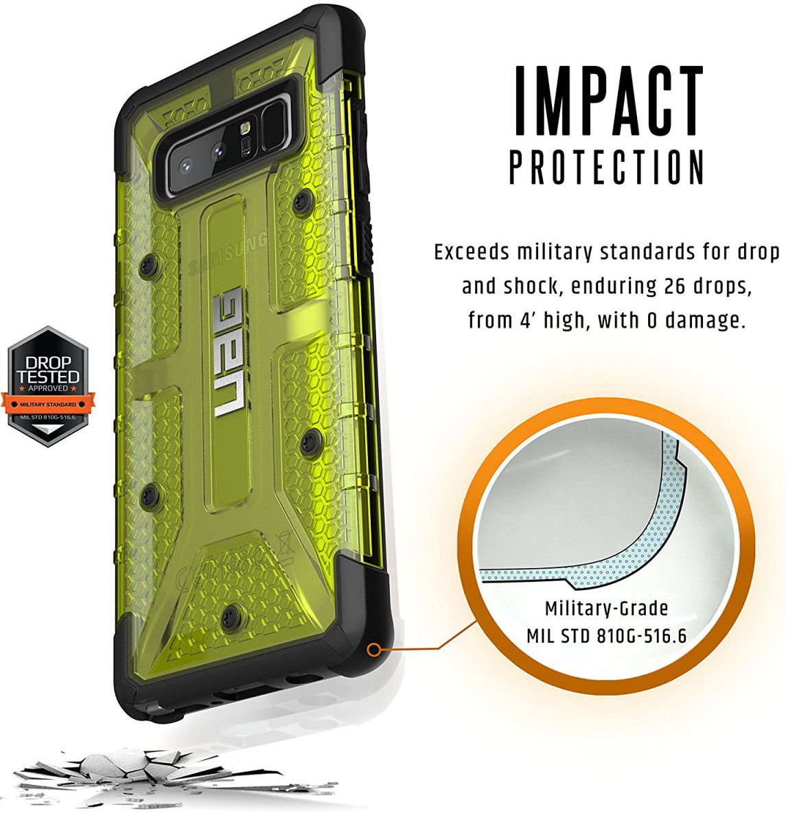 UAG Plasma Hoesje Samsung Galaxy Note 8 Citron afbeelding 2