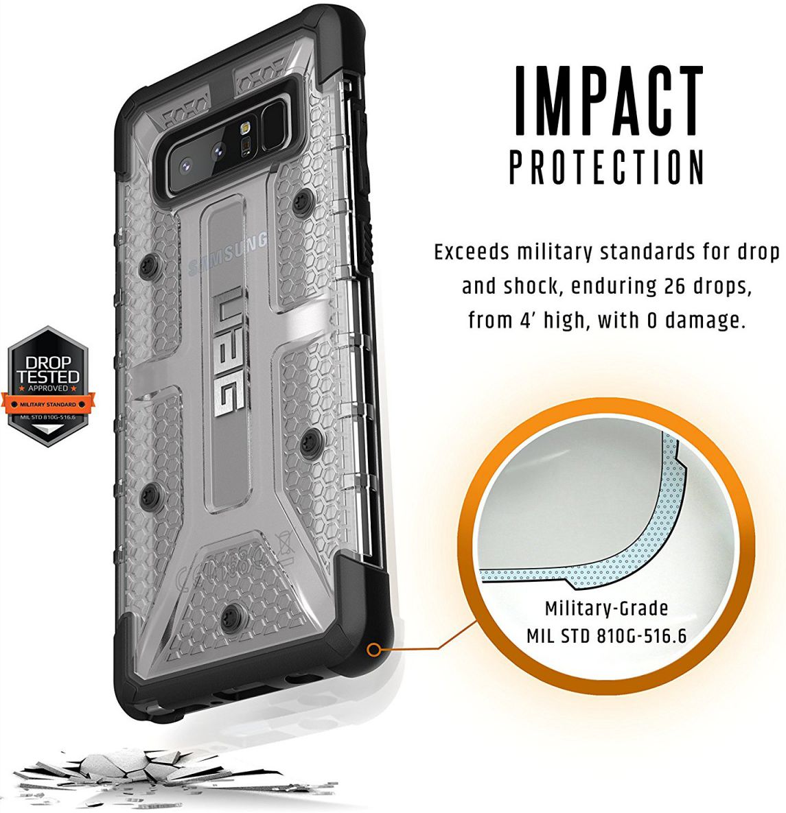 UAG Plasma Hoesje Samsung Galaxy Note 8 Ice afbeelding 4
