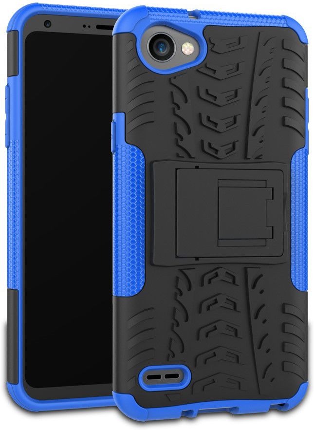 LG Q6 Hybride Hoesje met Standaard Blauw afbeelding 3