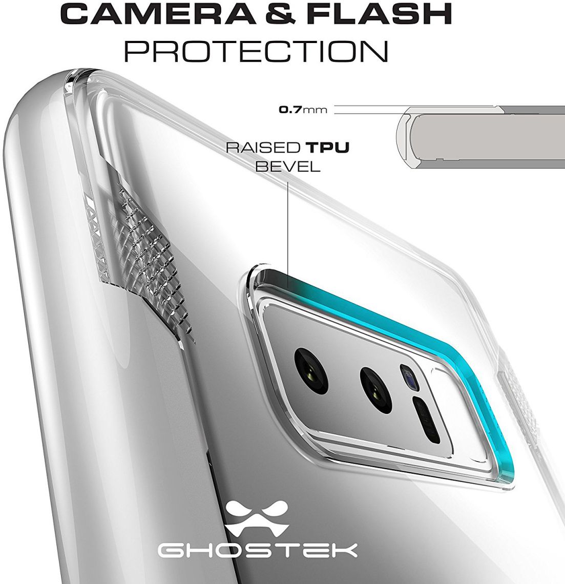 Ghostek Cloak 3 Hybride Hoesje Samsung Galaxy Note 8 Zilver afbeelding 3