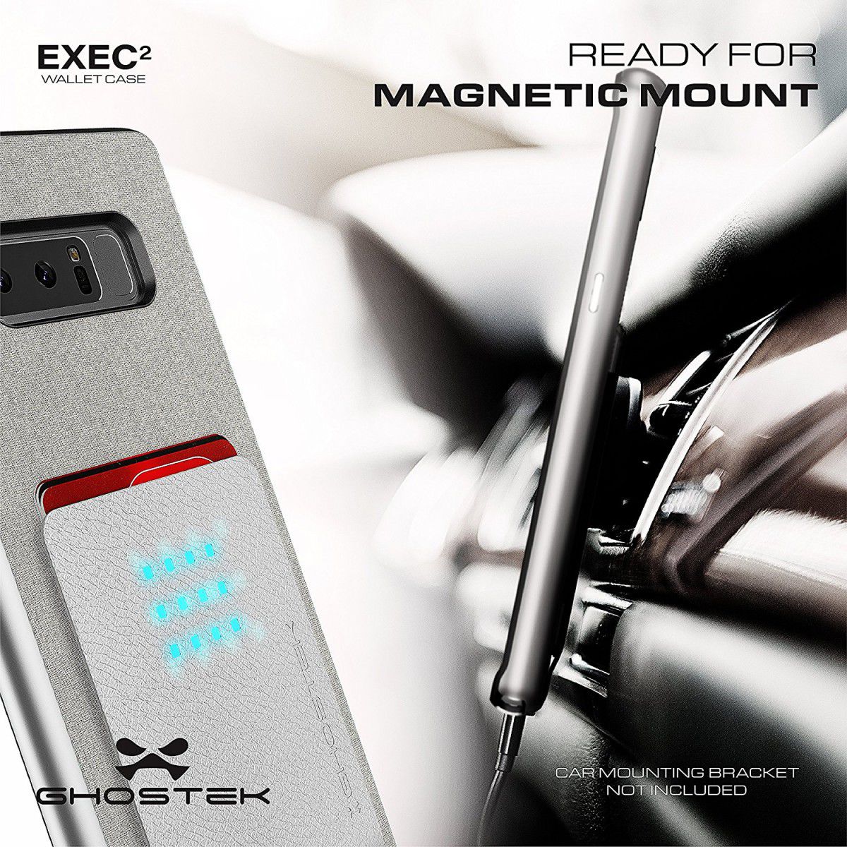 Ghostek Exec 2 Portemonnee Hoesje Samsung Galaxy Note 8 Zwart afbeelding 8