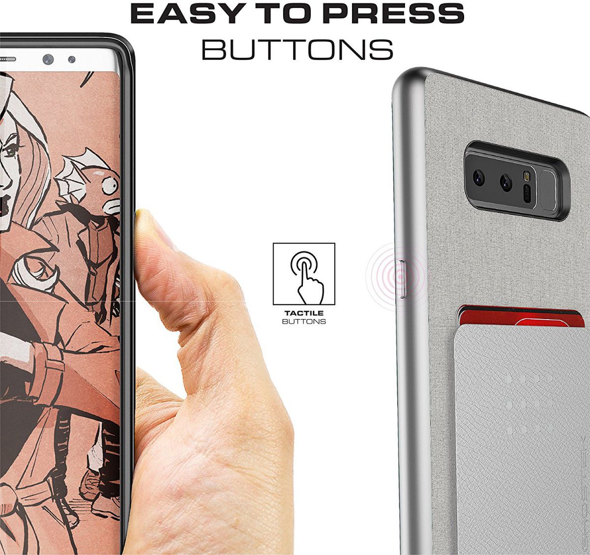 Ghostek Exec 2 Portemonnee Hoesje Samsung Galaxy Note 8 Zwart afbeelding 9