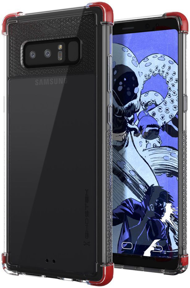 Ghostek Covert 2 Transparant Hoesje Samsung Galaxy Note 8 Rood afbeelding 1