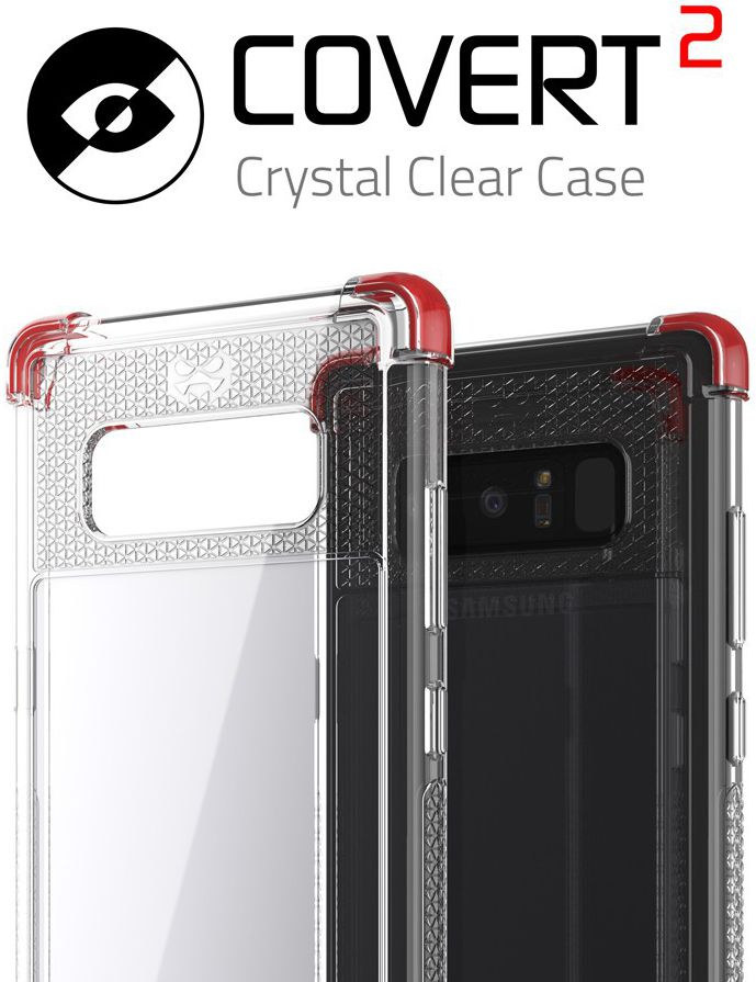 Ghostek Covert 2 Transparant Hoesje Samsung Galaxy Note 8 Rood afbeelding 3