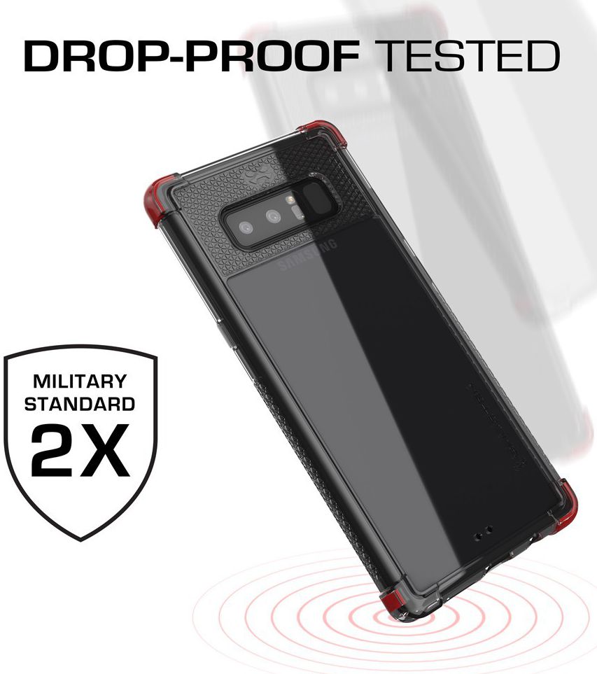 Ghostek Covert 2 Transparant Hoesje Samsung Galaxy Note 8 Rood afbeelding 5