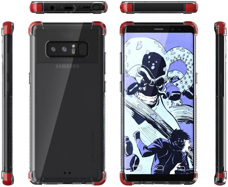 Ghostek Covert 2 Transparant Hoesje Samsung Galaxy Note 8 Rood afbeelding 6