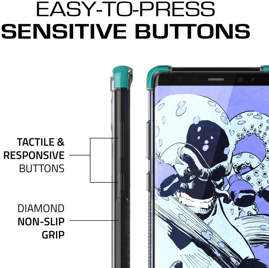 Ghostek Covert 2 Transparant Hoesje Samsung Galaxy Note 8 Blauw afbeelding 5