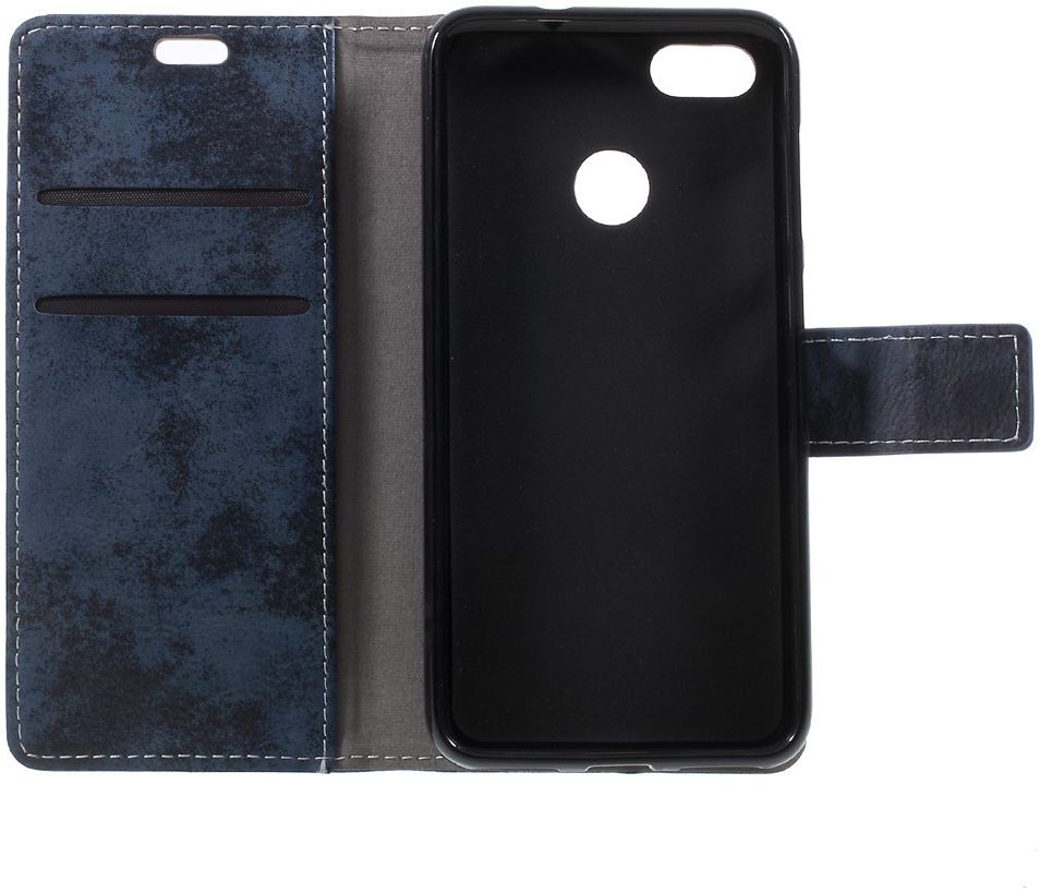 Vintage Huawei Y6 Pro (2017) Portemonnee Hoesje Blauw afbeelding 2