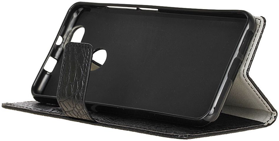 Huawei Y6 Pro (2017) Krokodil Portemonnee Hoesje Zwart afbeelding 6