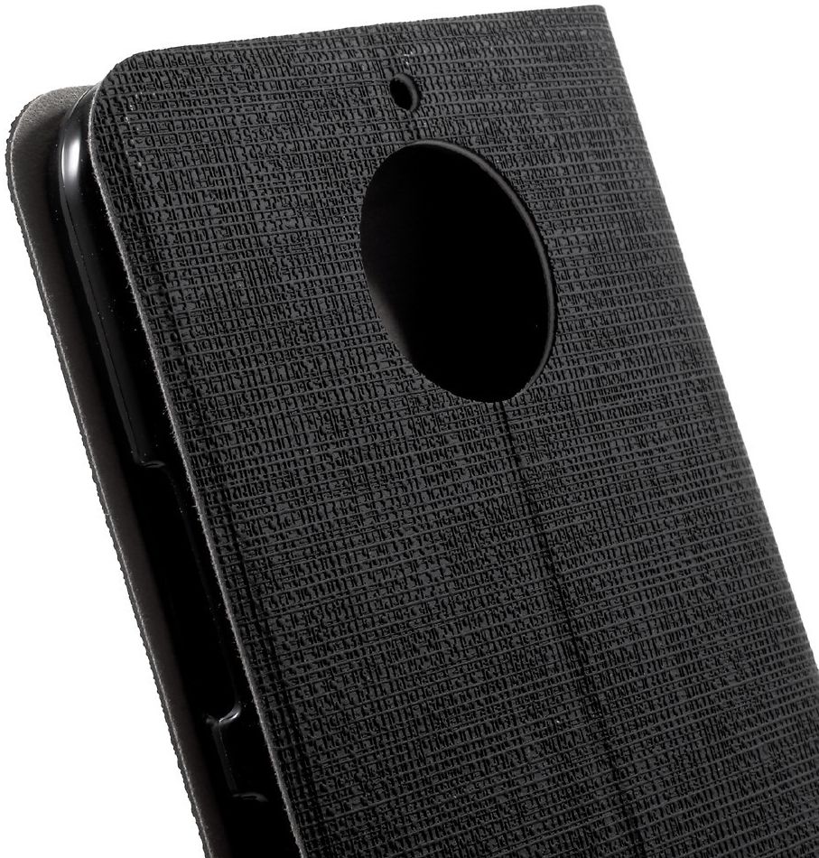 Motorola Moto G5S Plus Linnen Portemonnee Hoesje Zwart afbeelding 6