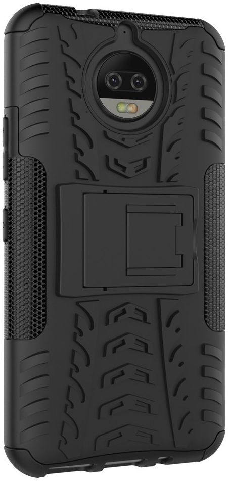 Motorola Moto G5S Plus Robuust Hybride Hoesje Zwart afbeelding 2