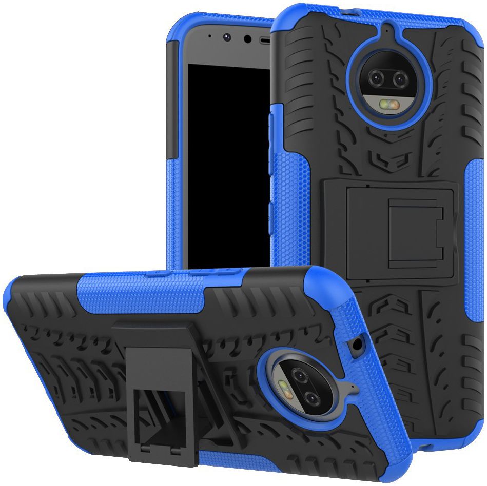 Motorola Moto G5S Plus Robuust Hybride Hoesje Blauw afbeelding 1