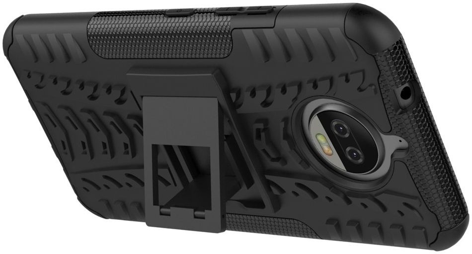 Motorola Moto G5S Plus Robuust Hybride Hoesje Blauw afbeelding 4