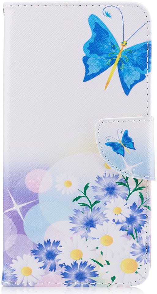 Huawei Y7 (2019) Portemonnee Hoesje met Vlinder Opdruk afbeelding 1