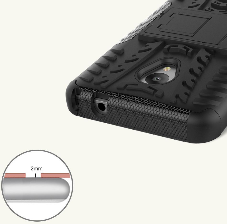 Alcatel U5 4G Hybride Kickstand Hoesje Zwart afbeelding 10