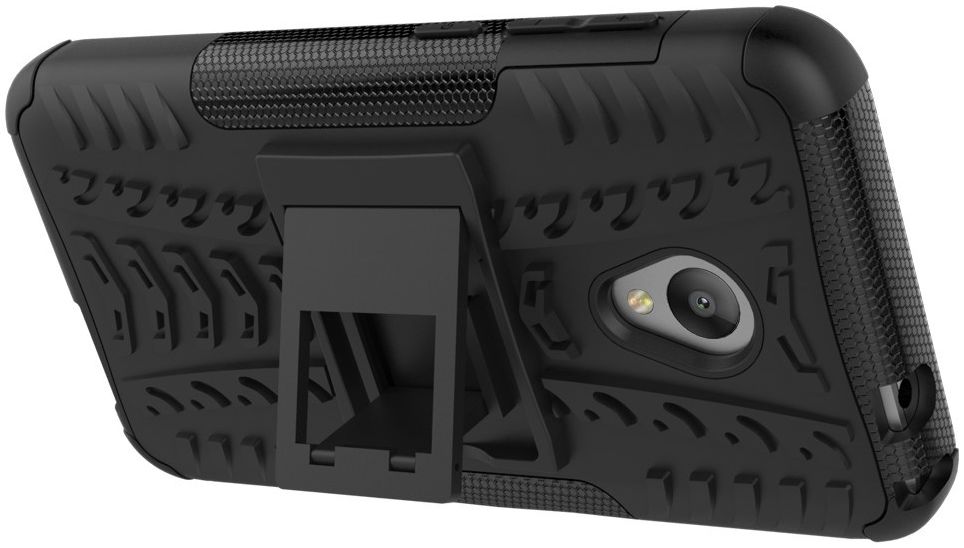 Alcatel U5 4G Hybride Kickstand Hoesje Zwart afbeelding 8