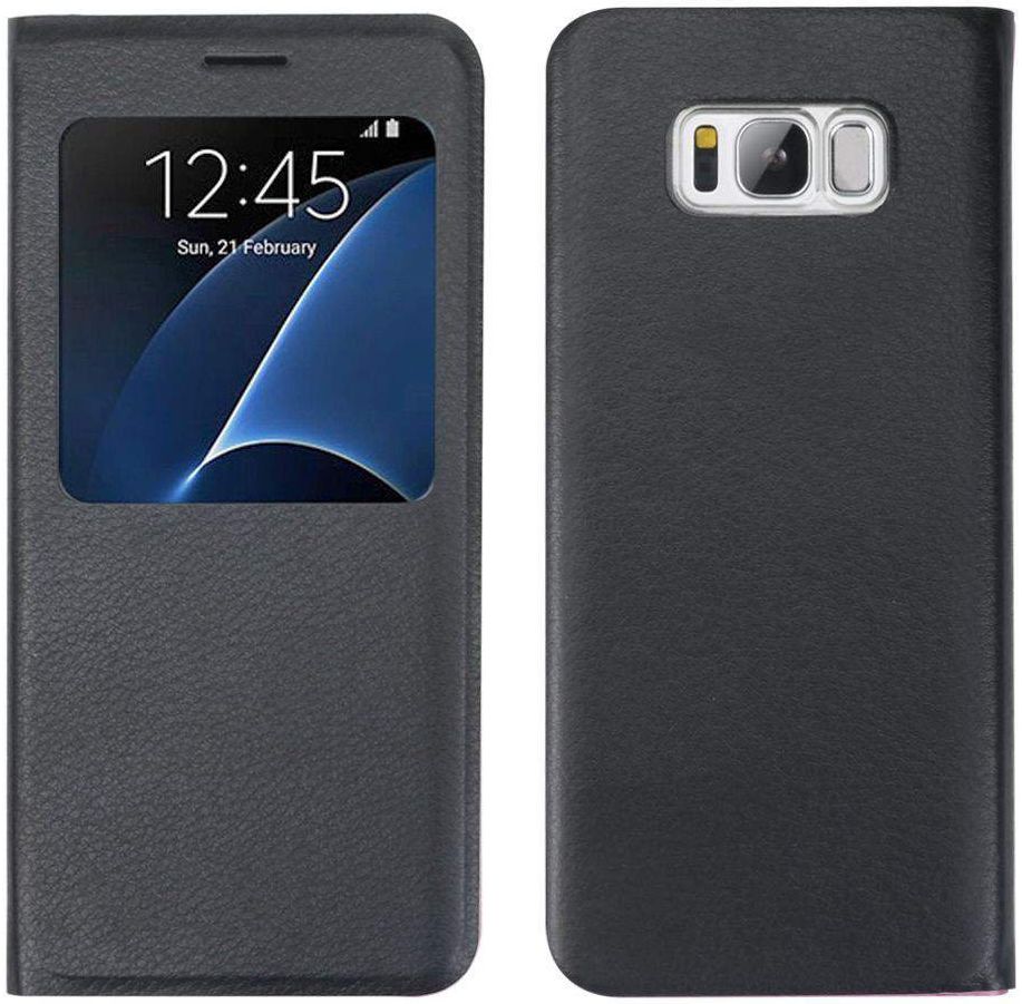 Samsung Galaxy S8 Window View Book Case Zwart afbeelding 1