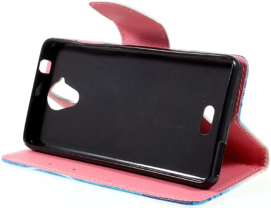 Wiko U Feel Lite Portemonnee Hoesje met Print Vlinder afbeelding 5