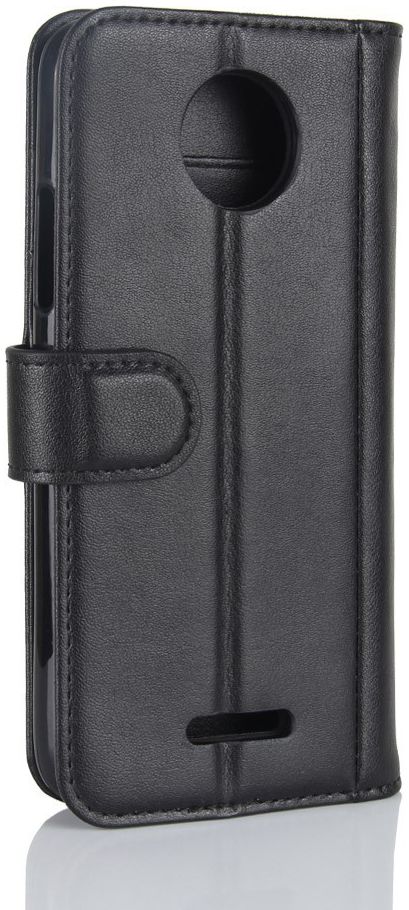 Echt Leren Motorola Moto C Plus Hoesje Zwart afbeelding 6