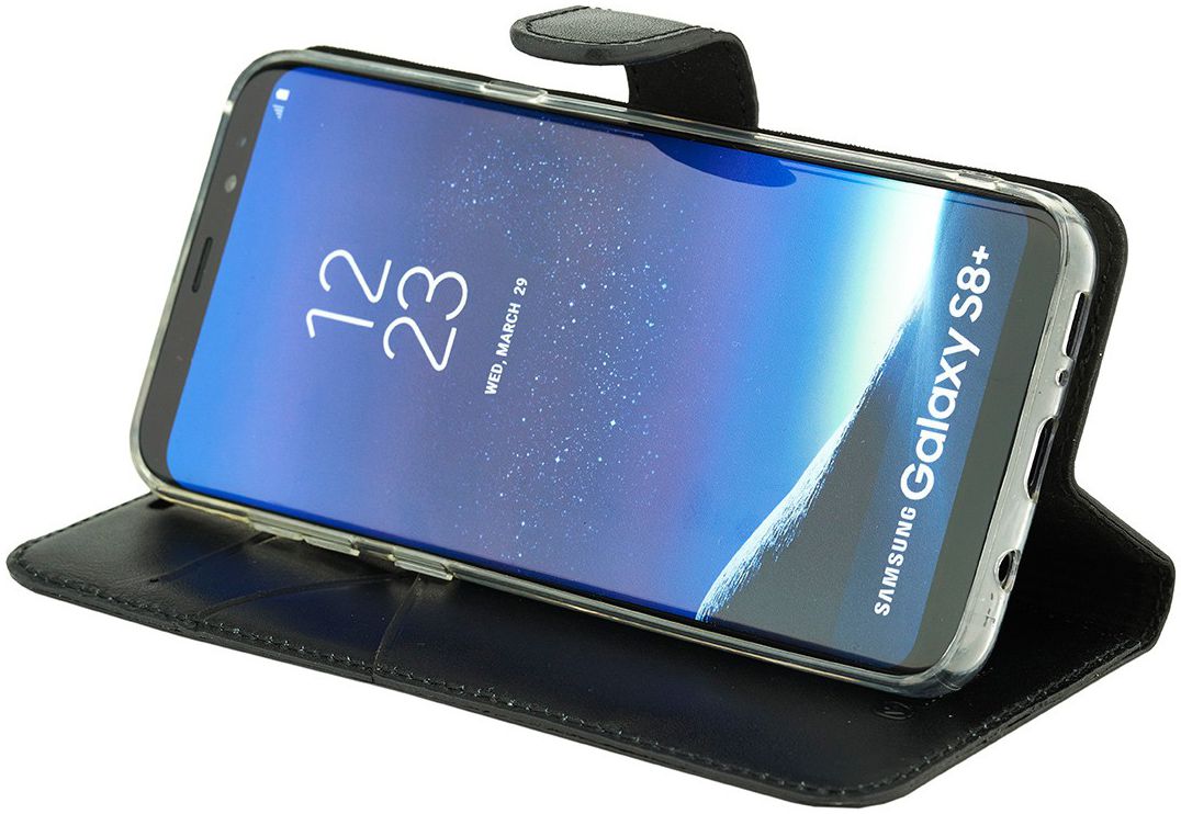 Valenta Booklet Premium Hoesje Leer Samsung Galaxy S8 Plus Zwart afbeelding 4