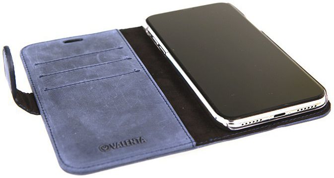Valenta Luxe Apple iPhone X Hoesje Leer Bookcase Vintage Blauw afbeelding 6