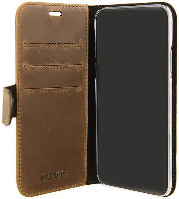 Valenta Luxe Apple iPhone X Hoesje Leer Bookcase Vintage Bruin afbeelding 8