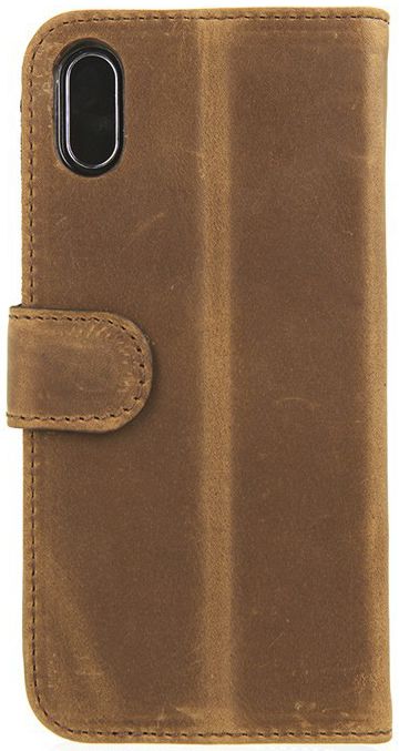 Valenta Luxe Apple iPhone X Hoesje Leer Bookcase Vintage Bruin afbeelding 2