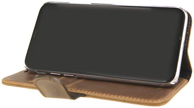 Valenta Luxe Apple iPhone X Hoesje Leer Bookcase Vintage Bruin afbeelding 5