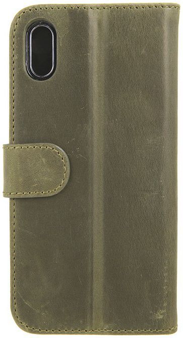Valenta Luxe Apple iPhone X Hoesje Leer Bookcase Vintage Groen afbeelding 2
