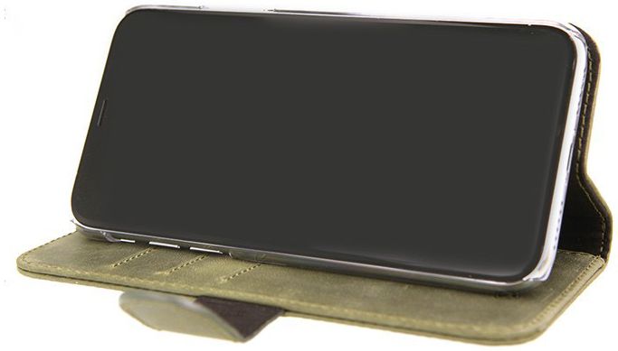 Valenta Luxe Apple iPhone X Hoesje Leer Bookcase Vintage Groen afbeelding 5