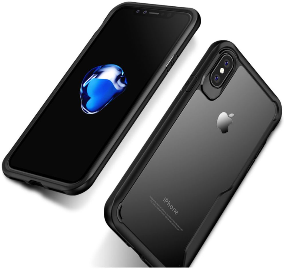 Ipaky Hybrid Back Case voor uw Apple iPhone X Zwart afbeelding 4