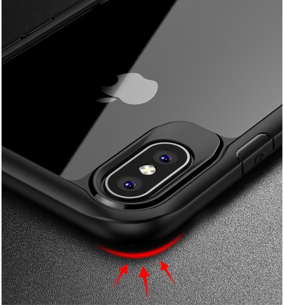 Ipaky Hybrid Back Case voor uw Apple iPhone X Zwart afbeelding 7