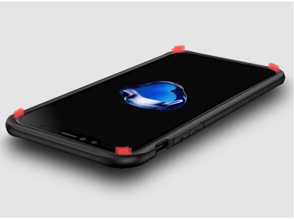 Ipaky Hybrid Back Case voor uw Apple iPhone X Zwart afbeelding 8