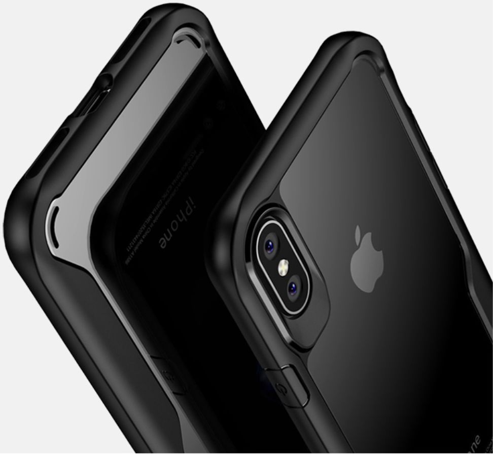 Ipaky Hybrid Back Case voor uw Apple iPhone X Zwart afbeelding 9