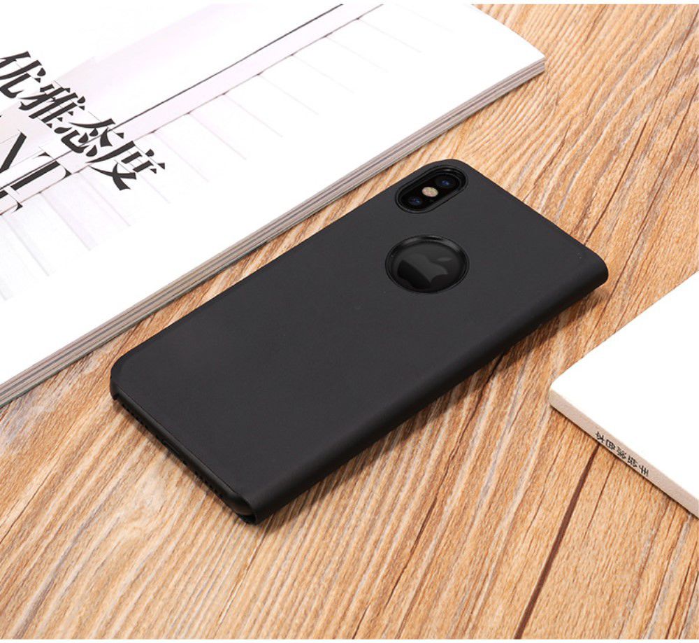 Apple iPhone X Spiegel Hoesje Zwart afbeelding 3
