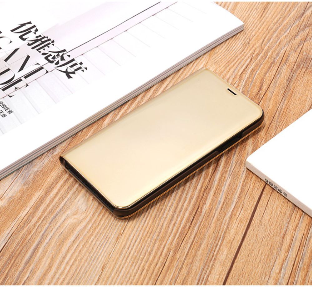 Apple iPhone X Spiegel Hoesje Goud afbeelding 2