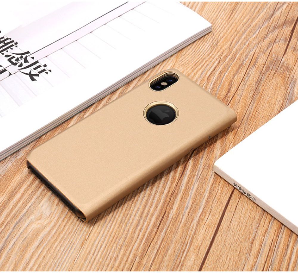 Apple iPhone X Spiegel Hoesje Goud afbeelding 3