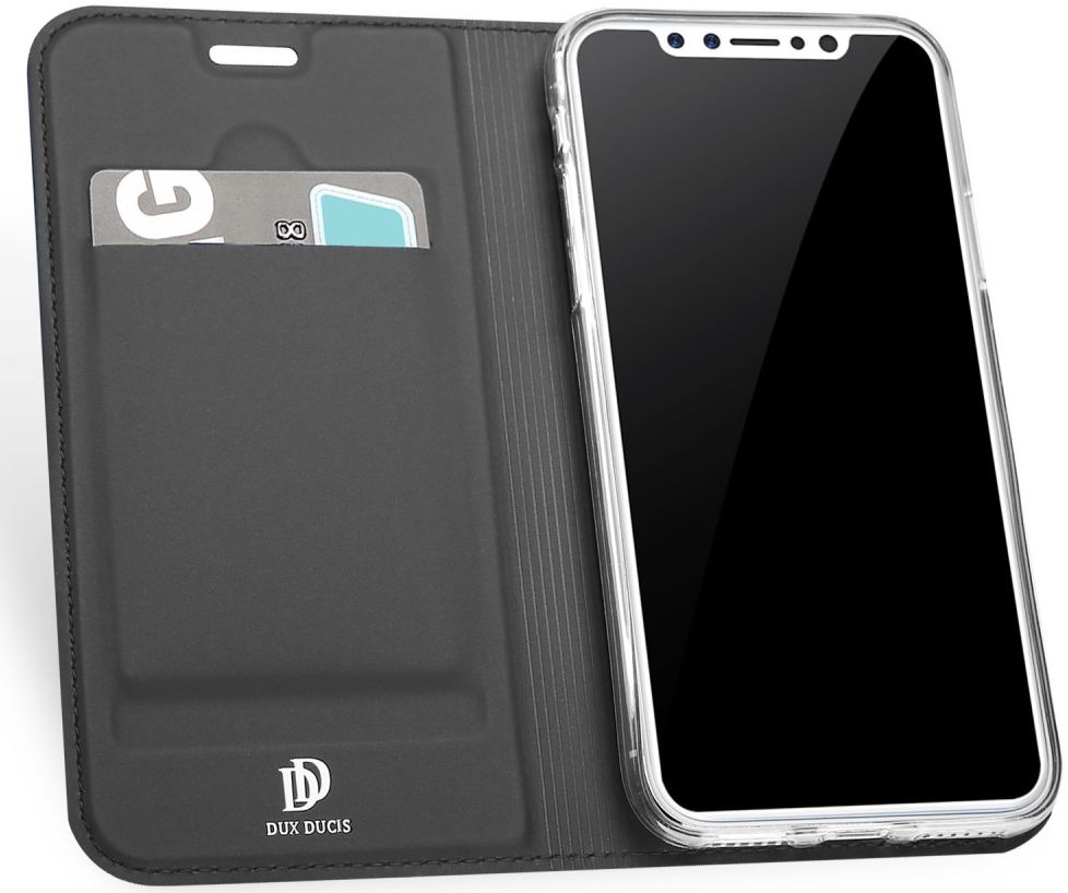 Dux Ducis Apple iPhone X Bookcase Hoesje Grijs afbeelding 2