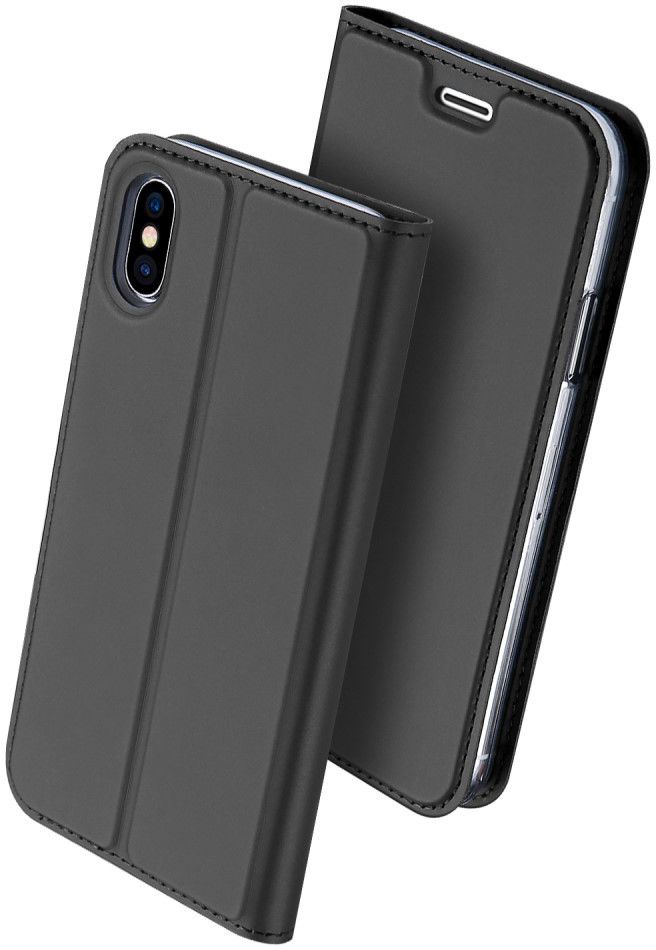 Dux Ducis Apple iPhone X Bookcase Hoesje Grijs afbeelding 6