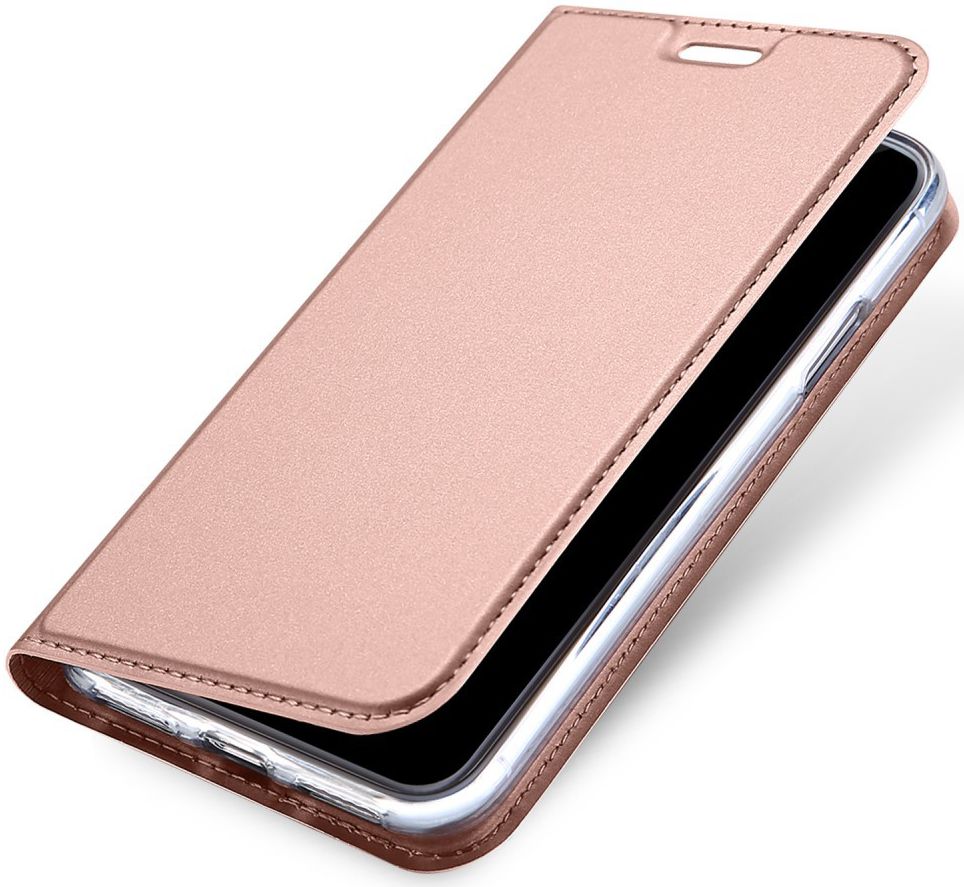 Dux Ducis Apple iPhone X Bookcase Hoesje Roze Goud afbeelding 1