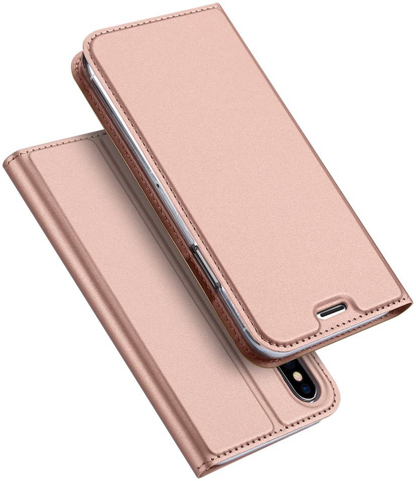 Dux Ducis Apple iPhone X Bookcase Hoesje Roze Goud afbeelding 5