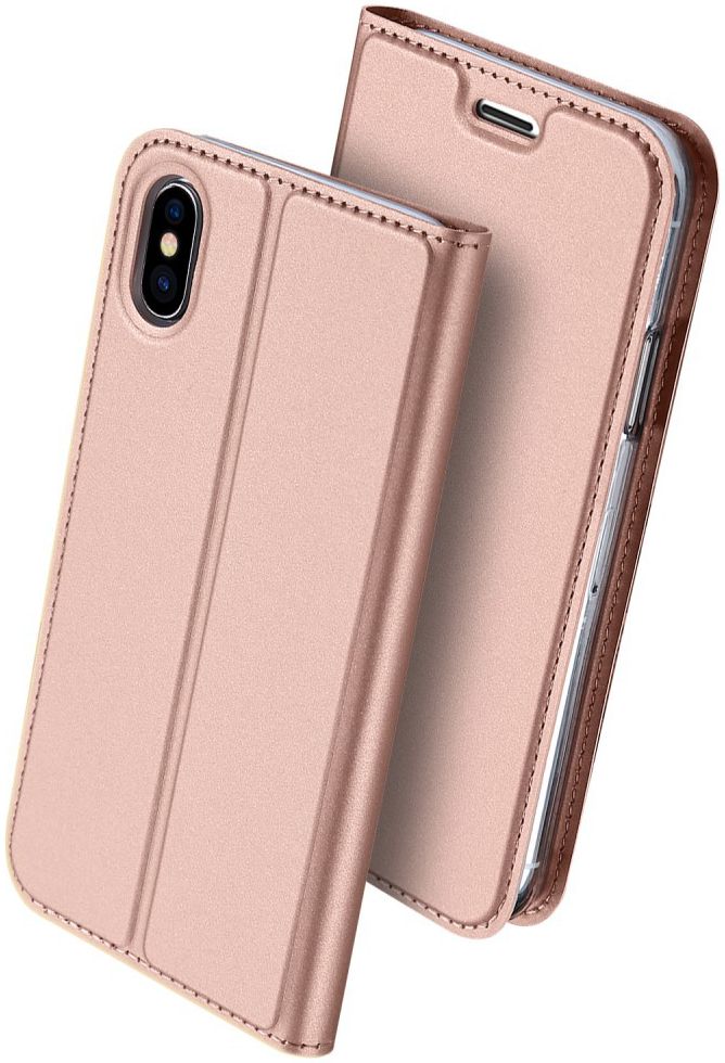 Dux Ducis Apple iPhone X Bookcase Hoesje Roze Goud afbeelding 6