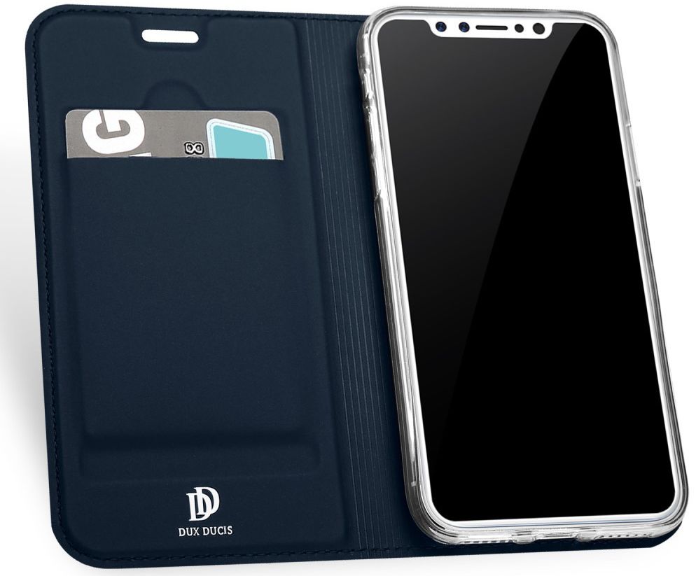 Dux Ducis Apple iPhone X Bookcase Hoesje Blauw afbeelding 2