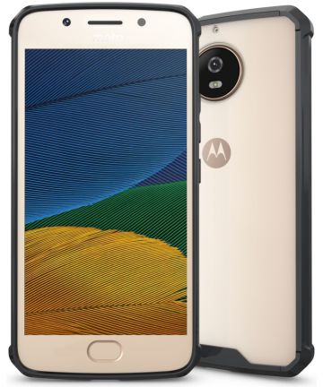 Motorola Moto G5S Hybride TPU Hoesje Zwart Hoesjes