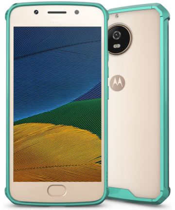 Motorola Moto G5S Hybride TPU Hoesje Cyaan Hoesjes