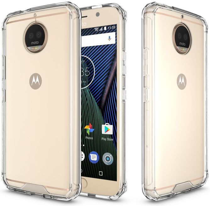 Motorola Moto G5S Plus Hybride TPU Hoesje Transparant afbeelding 3