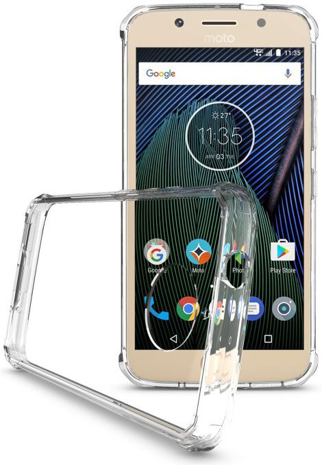 Motorola Moto G5S Plus Hybride TPU Hoesje Transparant afbeelding 2