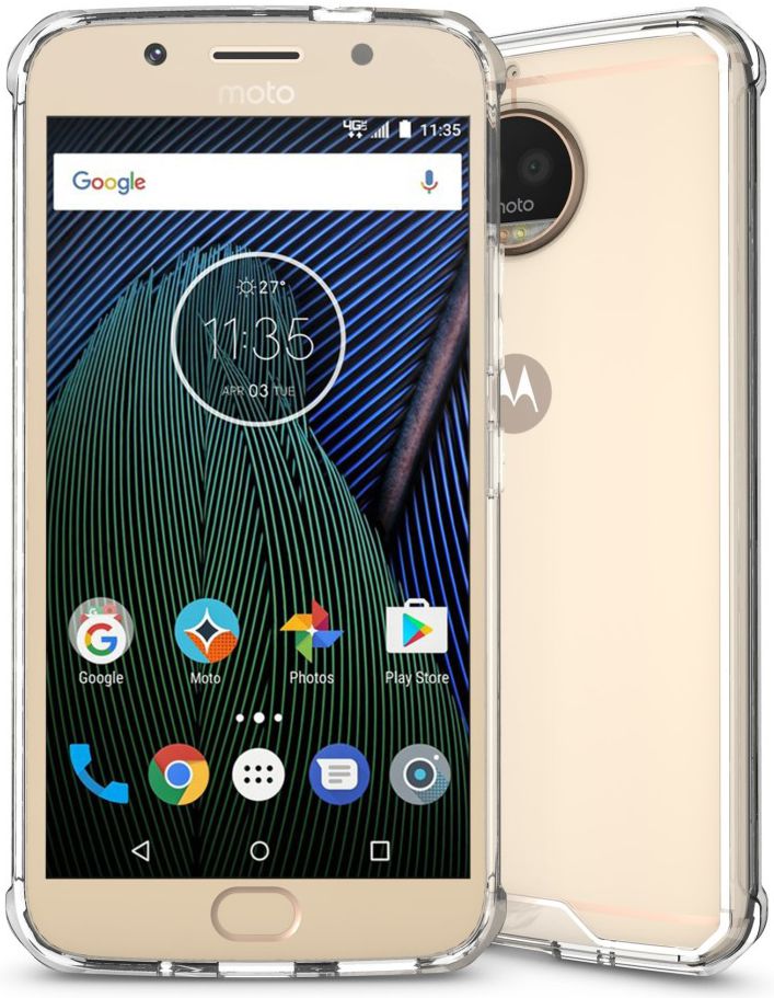 Motorola Moto G5S Plus Hybride TPU Hoesje Transparant afbeelding 1